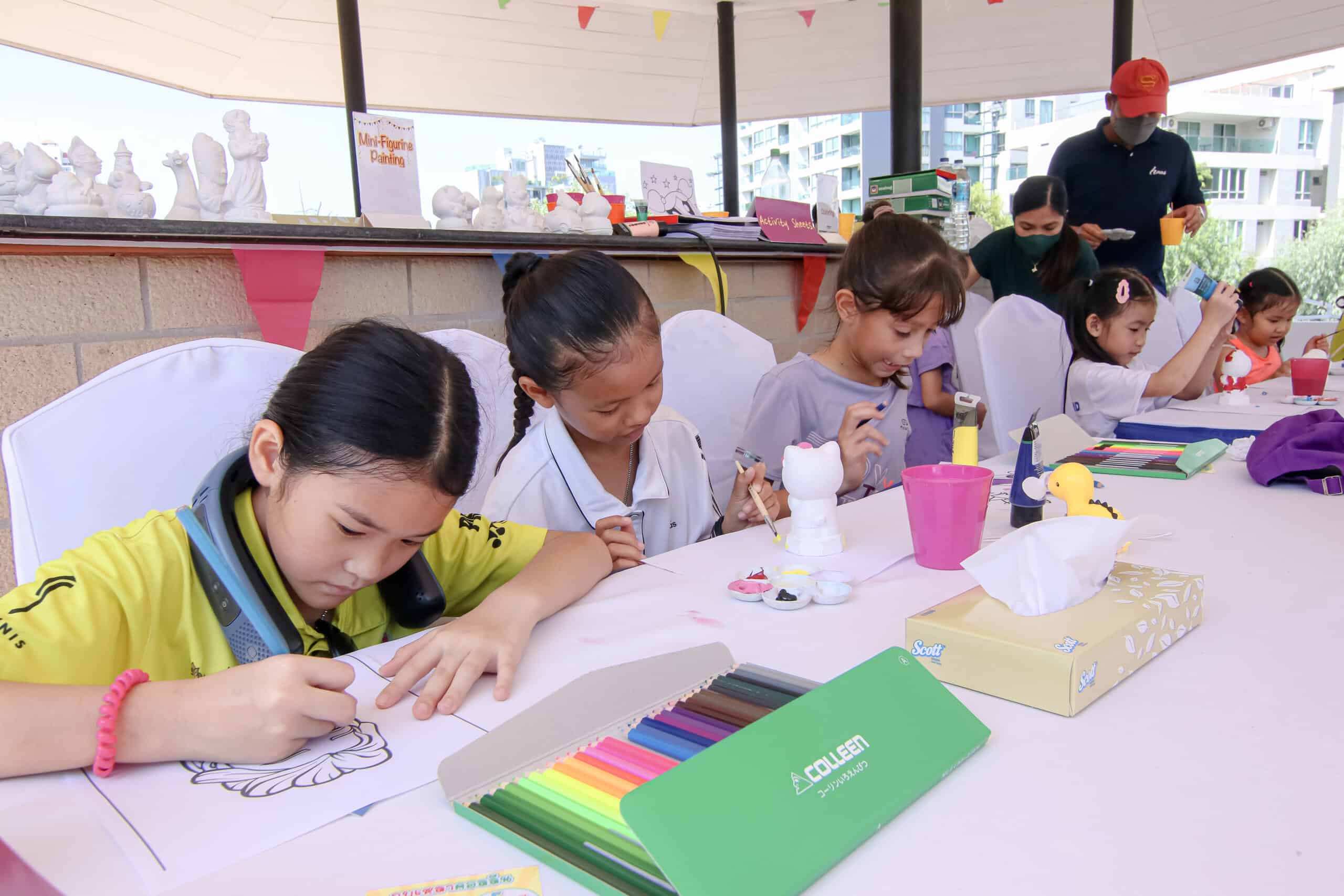 In photo: Apart from the competitive matches, kids enjoy fun, creative activities together under the sunny

skies of Pattaya, making new friends and spending quality time with their family.