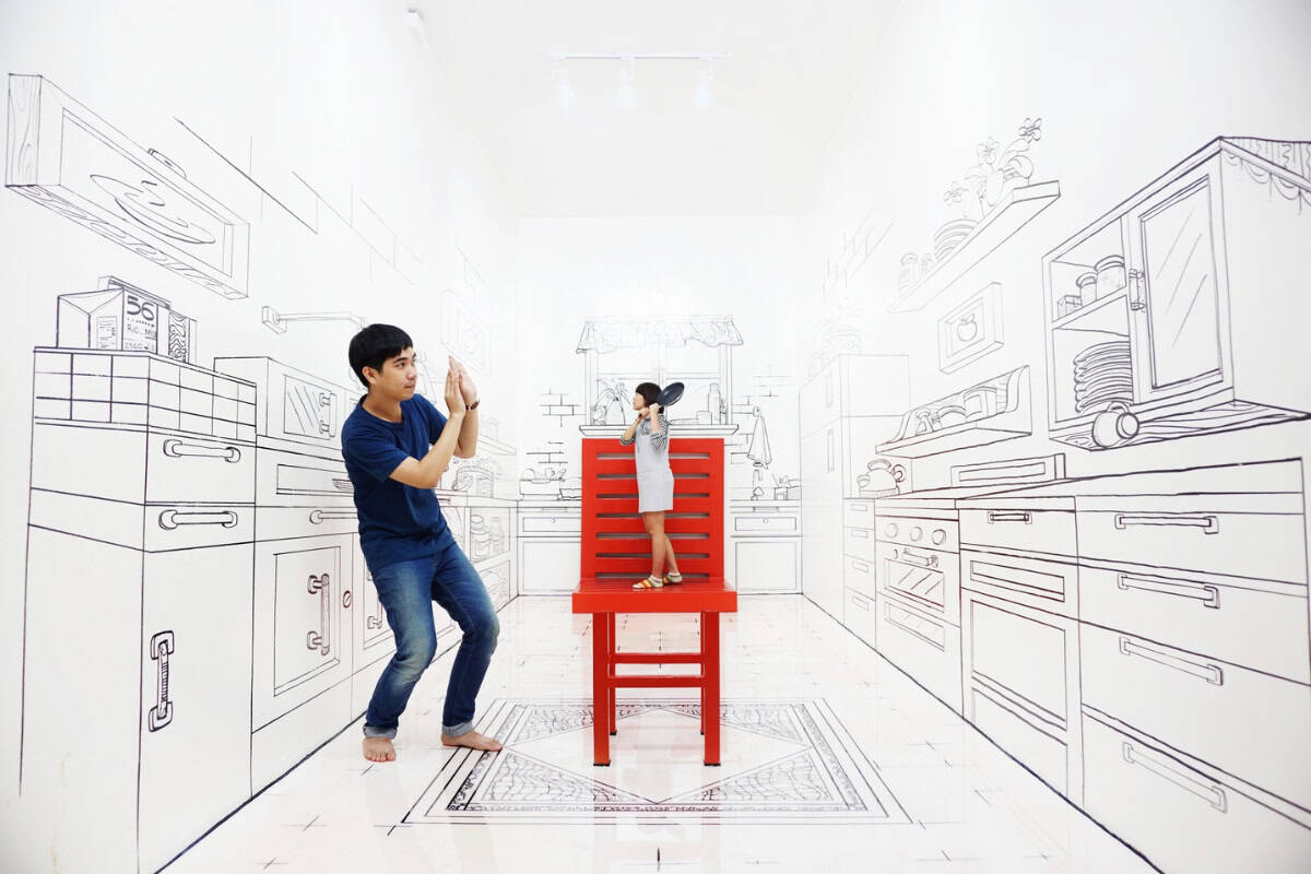illusion art in 3D art museum in pattaya