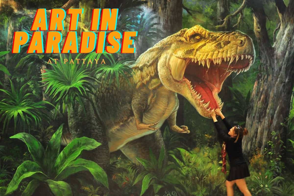 art in paradise pattaya dinosaur painting