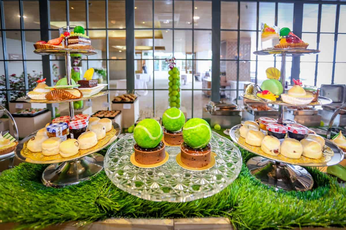 unique tennis themed hotel buffet pattaya
