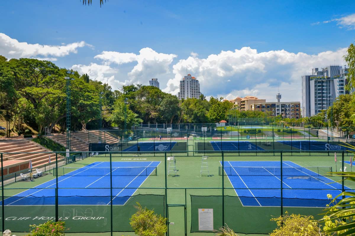 tennis courts at our pattaya sports complex