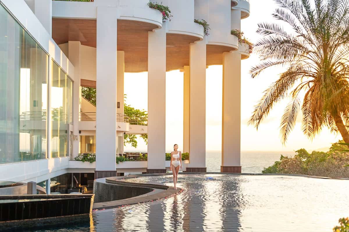 infinity pool at royal cliff grand luxury hotel in pattaya