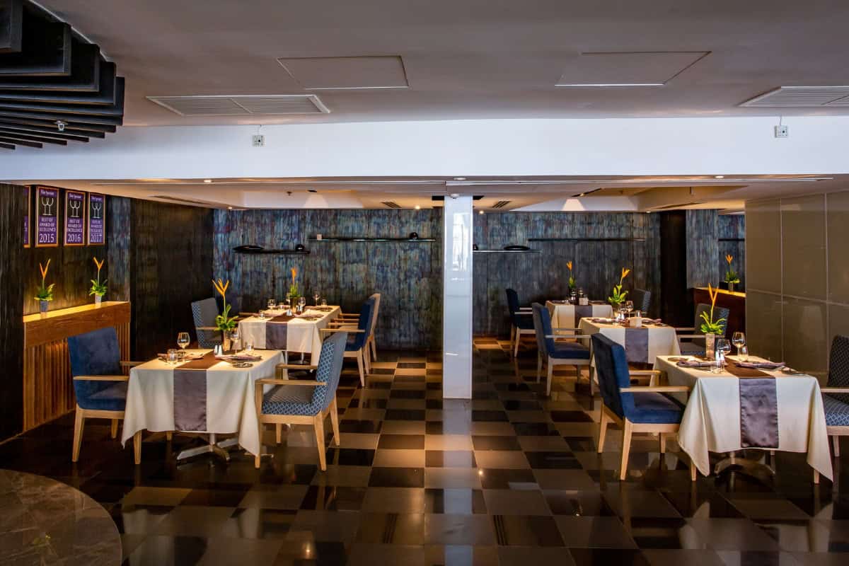 interior of caprice fine dining in pattaya