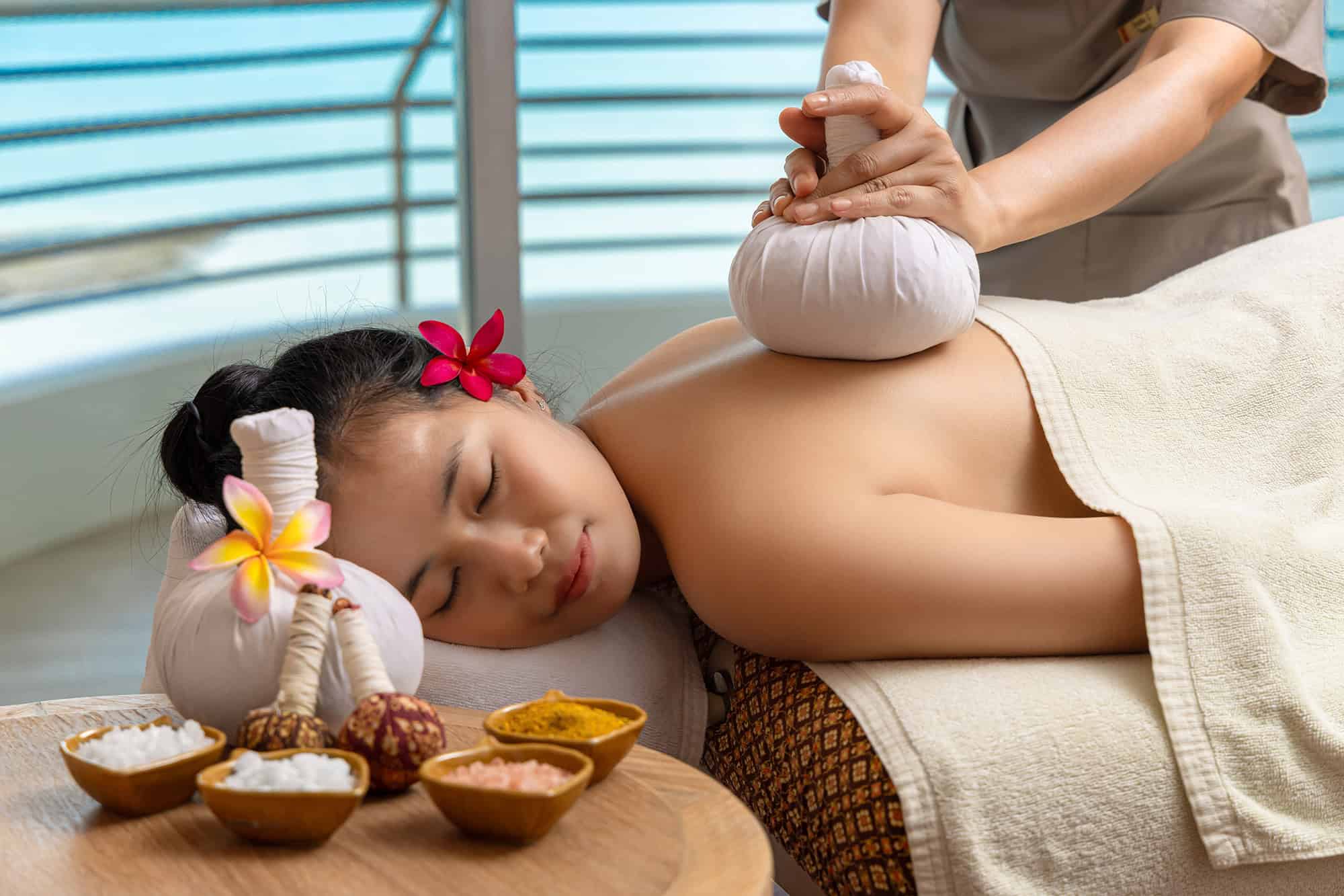 The herbal ball treatment at Cliff Spa combines the ancient Thai herbal‑compress technique.