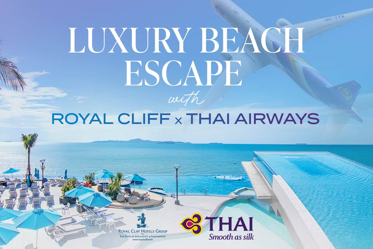 thai airways flight and hotel package with royal cliff hotels group