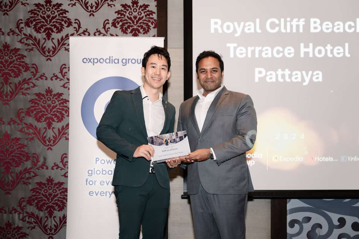 expedia pattaya hotel award for b2b excellence