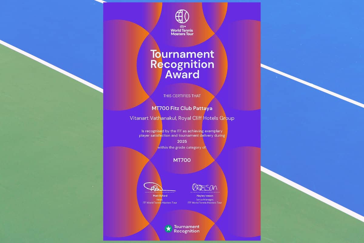 royal cliff's itf masters star recognition award 2025