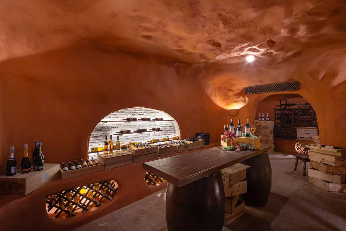 wine tasting underground cavern