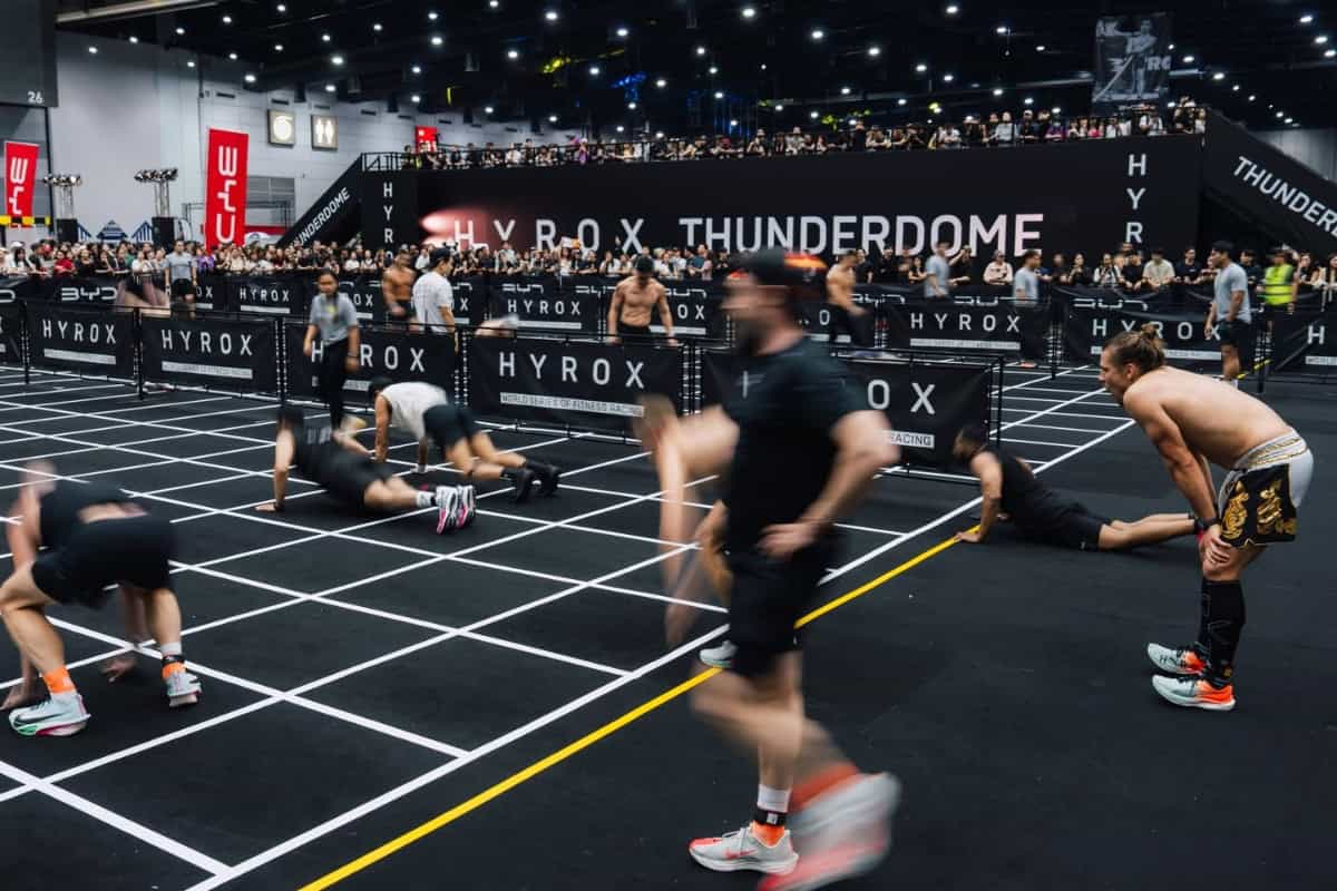 people competing in hyrox competition